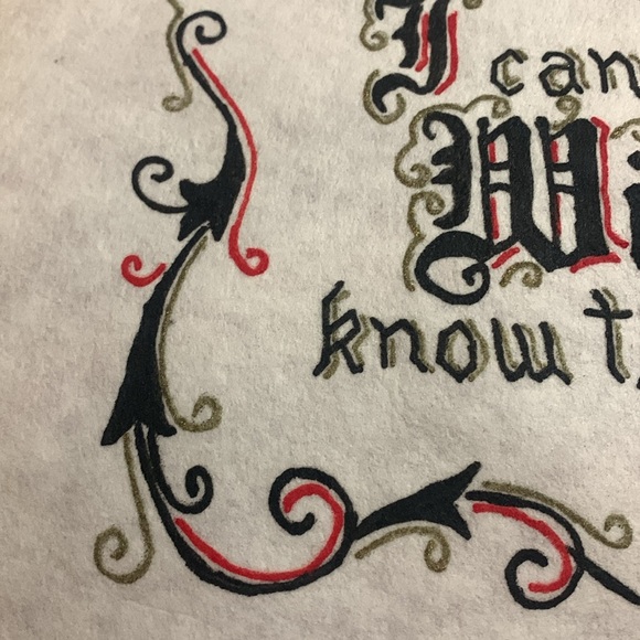 Vintage Felt Painting of Psalm 29:11 SERENITY PRAYER - Picture 6 of 6